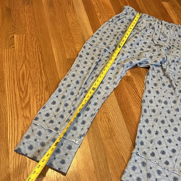 Free People Cotton Organic Set Pants Only Size Large  Blue. - Picture 9 of 17